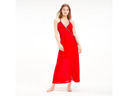 Tommy Hilfiger Šaty Cover Up Red + textilní rouška ke každé objednávce zdarma