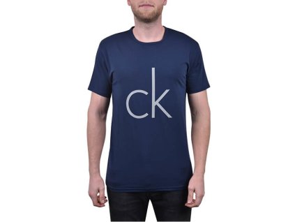 Calvin Klein Pánské Tričko S Logem Modré XL + textilní rouška ke každé objednávce zdarma