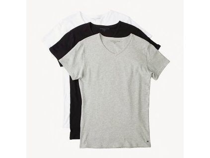 Tommy Hilfiger 3Pack Trička Šedé, Bílé A Černé XXL