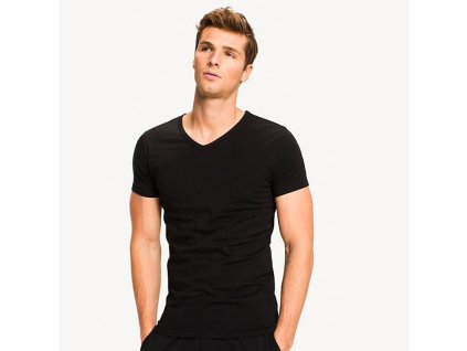 Tommy Hilfiger 3Pack Trička Černé L + textilní rouška ke každé objednávce zdarma