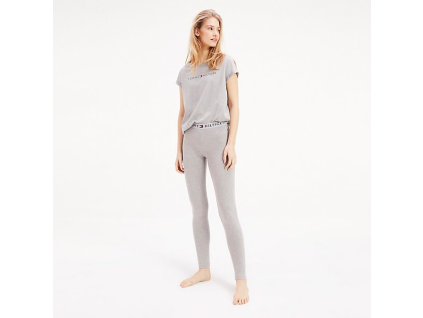 Tommy Hilfiger Legíny Logo Waistband Grey L + textilní rouška ke každé objednávce zdarma
