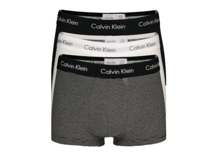 Calvin Klein 3Pack Boxerky Black&White LR L + textilní rouška ke každé objednávce zdarma