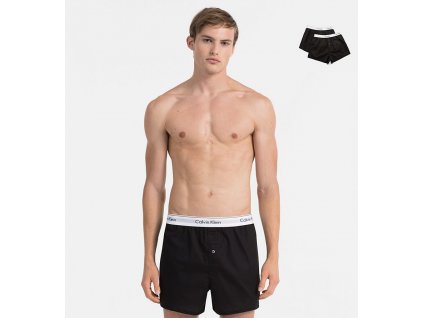 Calvin Klein 2Pack Trenky Black L + textilní rouška ke každé objednávce zdarma