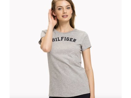 Tommy Hilfiger Tričko Šedé L + textilní rouška ke každé objednávce zdarma