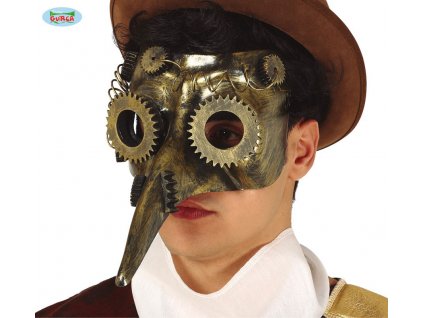 Maska - s nosem STEAMPUNK
