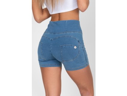 Hugz Light Blue Denim High Waist Short XL + textilní rouška ke každé objednávce zdarma
