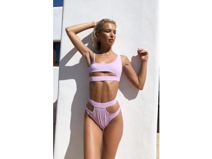 Hugz Plavky Malibu Cut Out Bikini Lilac L + textilní rouška ke každé objednávce zdarma
