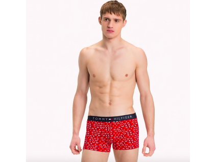 Tommy Hilfiger Boxerky Micro Love Red + textilní rouška ke každé objednávce zdarma
