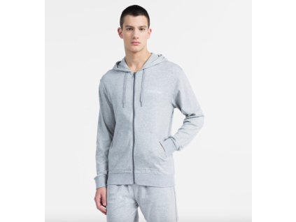 Calvin Klein Mikina CK Na Zip Pánská Šedá M