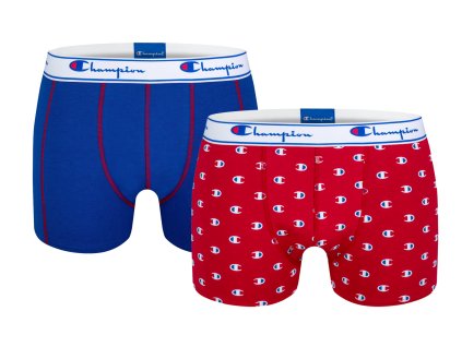 Champion Boxerky 2Pack Red/Blue + textilní rouška ke každé objednávce zdarma
