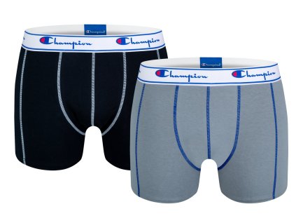 Champion Boxerky 2Pack Grey/Black L + textilní rouška ke každé objednávce zdarma
