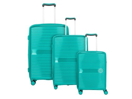 Travelite Ceris S,M,L Green – sada 3 kufrů + textilní rouška ke každé objednávce zdarma