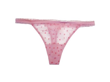 Calvin Klein Tanga String Světle Růžové M + textilní rouška ke každé objednávce zdarma