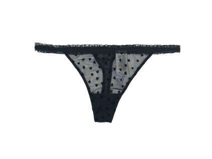 Calvin Klein Tanga String Černé S + textilní rouška ke každé objednávce zdarma