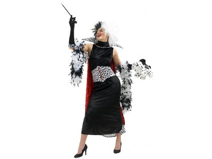 Cruella de Vil  - licenční kostým D  dámský karnevalový kostým