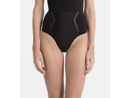 Calvin Klein Tanga Černé Vysoký Pas + textilní rouška ke každé objednávce zdarma