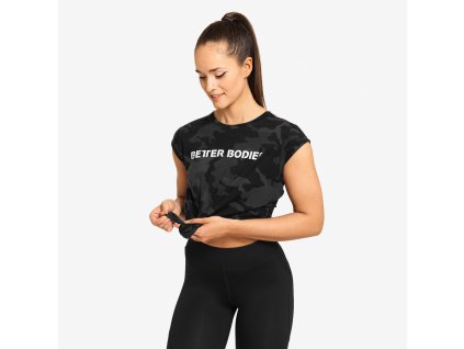 Better Bodies Tričko Astoria Tee Black Camo + textilní rouška ke každé objednávce zdarma