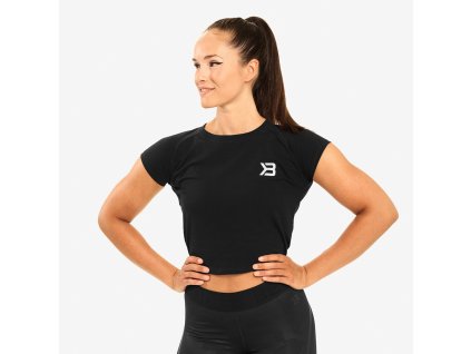 Better Bodies Crop-top Chelsea Tee Black S + textilní rouška ke každé objednávce zdarma