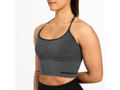 Better Bodies Podprsenka Astoria Seamless Graphite Melange S + textilní rouška ke každé objednávce zdarma