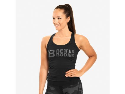 Better Bodies Tílko Chrystie T-back Black M + textilní rouška ke každé objednávce zdarma
