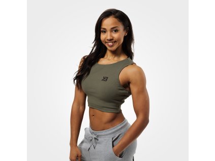 Better Bodies Crop-top Astoria Washed Green S + textilní rouška ke každé objednávce zdarma