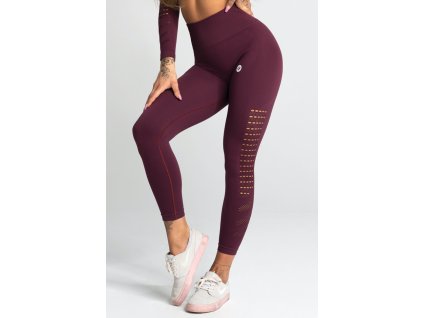 Gym Glamour Legíny Bezešvé Dark Berry + textilní rouška ke každé objednávce zdarma