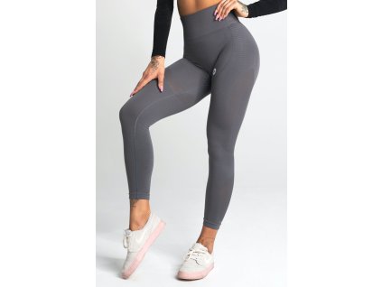 Gym Glamour Legíny Bezešvé Silvery + textilní rouška ke každé objednávce zdarma
