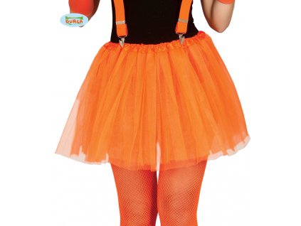 Dámská tylová sukně Tutu oranžová neon 40 cm