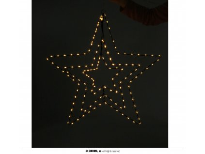 Vánoční závěsná svítící hvězda 58 cm, 142 LED