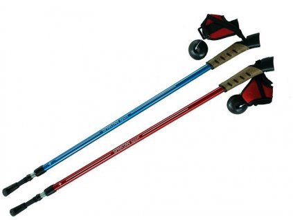 Trekingové hole SPARTAN nordic walking 105-135cm Modrá