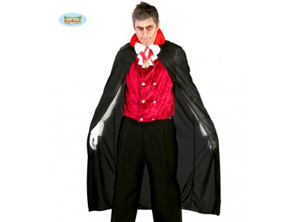 Plášť upíra černo-červený 140 cm x  pánský karnevalový kostým