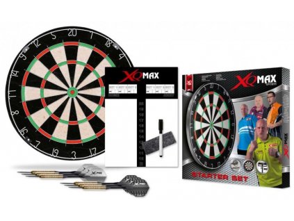 Šipky s terčem XQ MAX Dartboard STARTER SET EUROPE 46 cm