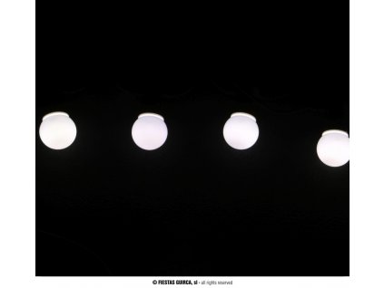 Ozdobná světelná girlanda 10 žárovek studená bílá