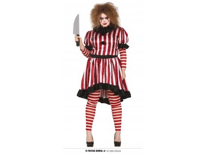 Bláznivý klaun dámský  kostým XL