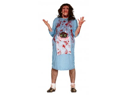 Zombie - těhotná žena D  strašidelný dámský karnevalový kostým vhodný nejen na Halloween