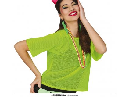 Neonově zelené triko 80-tá léta