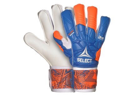 Brankářské rukavice Select GK gloves 34 Protection Flat cut oranžovo modrá Velikost rukavic: 9.5