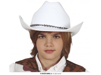 Dětský kovbojský klobouk bílý