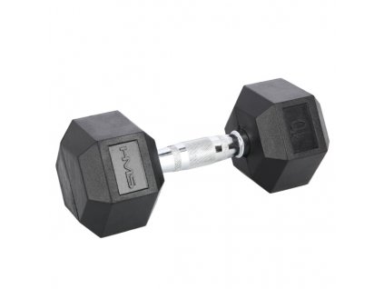 Černá hexagonální jednoručka HMS 10 kg