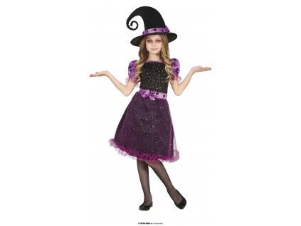 Fialová čarodějnice dětský kostým