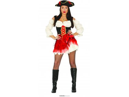 Červená pirátka dámský kostým