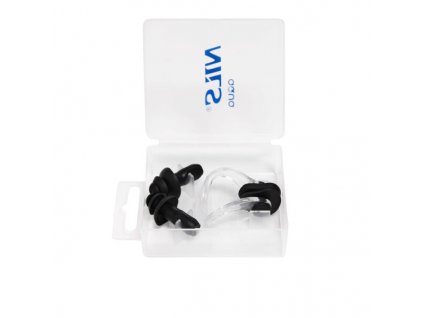 Sada silikonových špuntů do uší a ucpávky nosu NILS Aqua NQAW30 černá