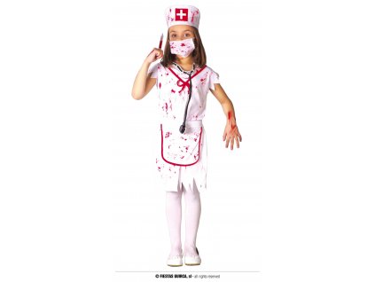 Zombie zdravotní sestra dětský kostým