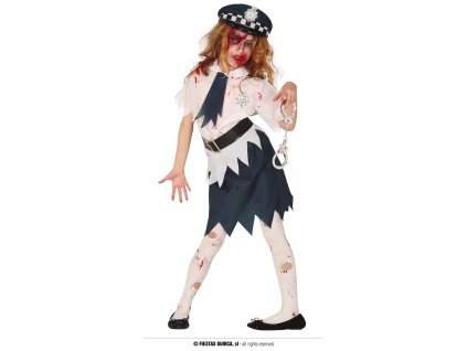 Zombie policistka dětský kostým