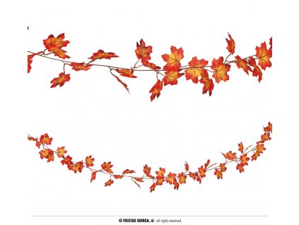 Girlanda z oranžových listů 190 cm