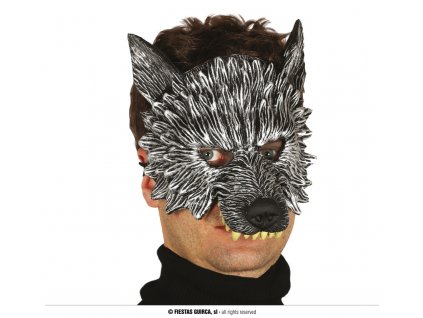 Pěnová poloviční maska vlka