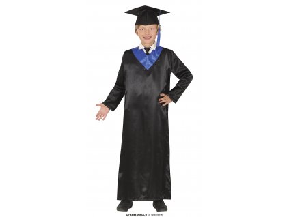 Modročerný kostým absolvent dětský
