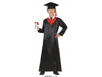 Černočervený kostým absolvent dětský
