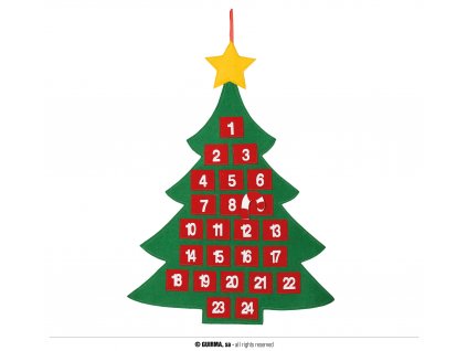 Adventní kalendář strom 55x70 cm