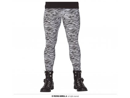 Pánské rockové kalhoty se vzorem zebry